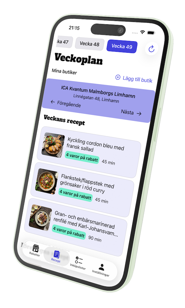 Veckomat App Screenshot